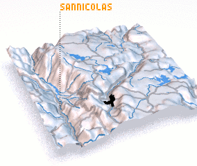 3d view of San Nicolás