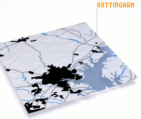 3d view of Nottingham