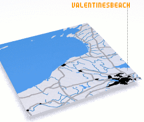 3d view of Valentines Beach