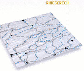 3d view of Pikes Creek