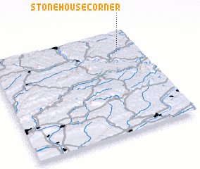 3d view of Stone House Corner