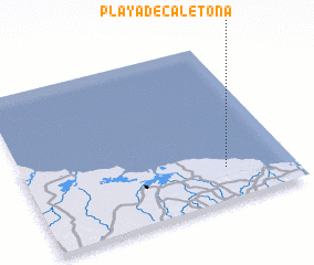 3d view of Playa de Caletona