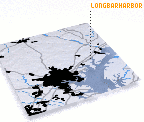 3d view of Long Bar Harbor