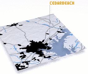 3d view of Cedar Beach