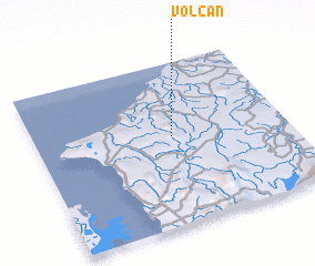 3d view of Volcán