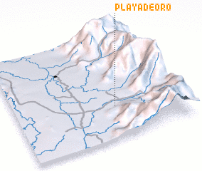 3d view of Playa de Oro