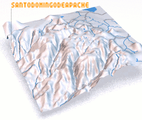 3d view of Santo Domingo de Apache