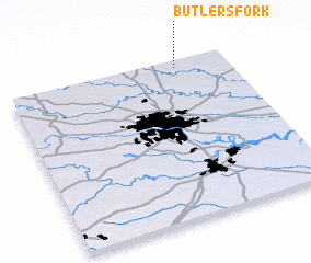 3d view of Butlers Fork