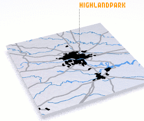 3d view of Highland Park