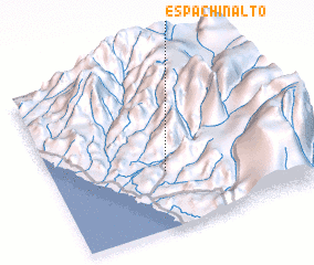 3d view of Espachín Alto