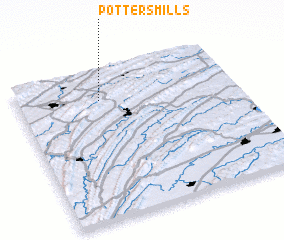 3d view of Potters Mills