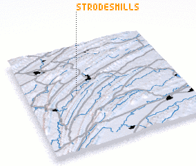 3d view of Strodes Mills