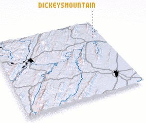 3d view of Dickeys Mountain