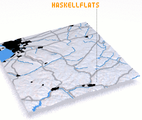 3d view of Haskell Flats