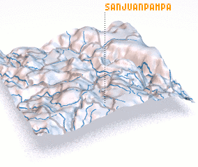 3d view of San Juan Pampa