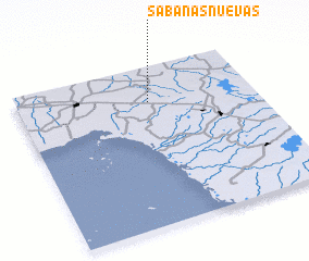 3d view of Sabanas Nuevas