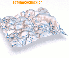 3d view of Totora Cocha Chica