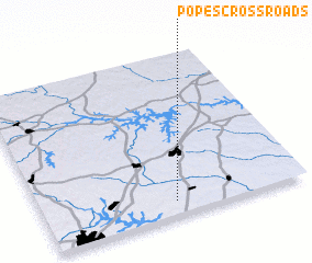 3d view of Popes Crossroads
