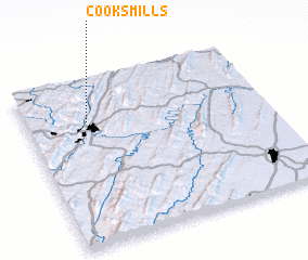 3d view of Cooks Mills