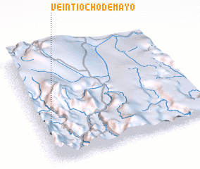 3d view of Veintiocho de Mayo