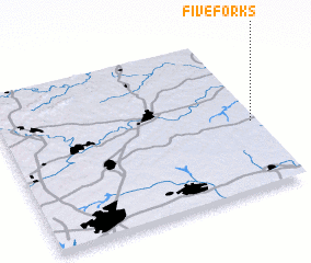 3d view of Five Forks