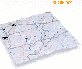 3d view of Shaw Mines