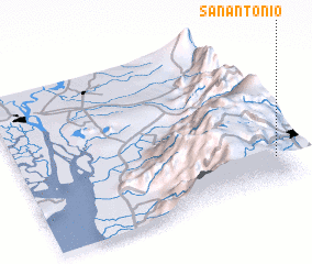 3d view of San Antonio