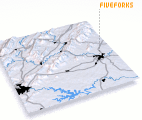 3d view of Five Forks