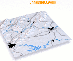 3d view of Lanes Well Fork