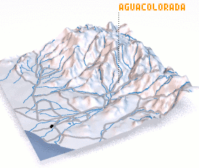 3d view of Agua Colorada