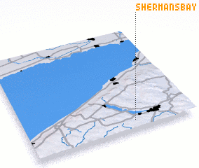 3d view of Shermans Bay