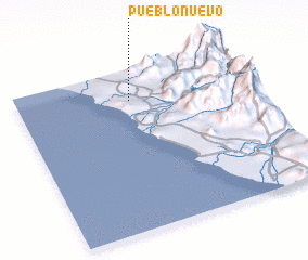 3d view of Pueblo Nuevo