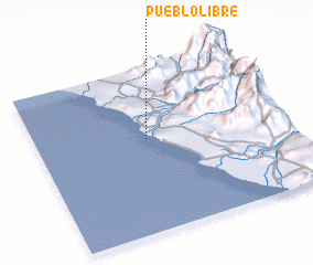3d view of Pueblo Libre