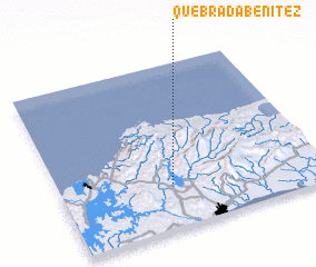 3d view of Quebrada Benítez