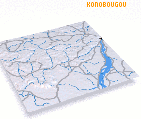 3d view of Konobougou