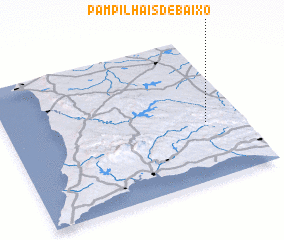 3d view of Pampilhais de Baixo