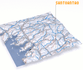 3d view of Santo Antão