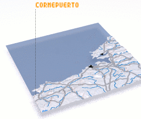 3d view of Corme-Puerto