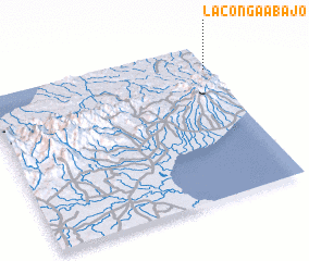 3d view of La Conga Abajo