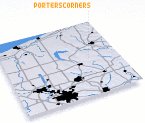 3d view of Porters Corners