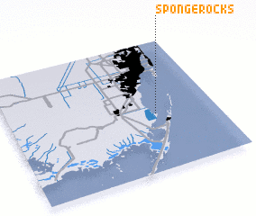 3d view of Sponge Rocks