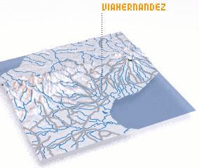 3d view of Vía Hernández