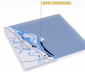 3d view of Cape Canaveral