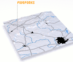 3d view of Five Forks