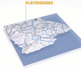 3d view of Playón Grande