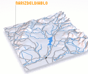 3d view of Nariz del Diablo