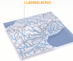 3d view of Llano de La Cruz