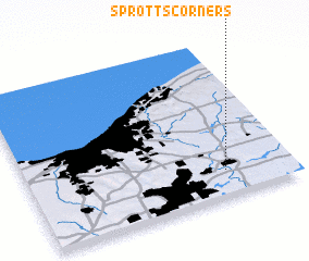 3d view of Sprotts Corners