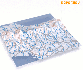 3d view of Paraguay