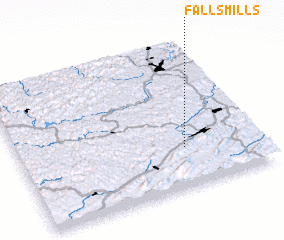 3d view of Falls Mills